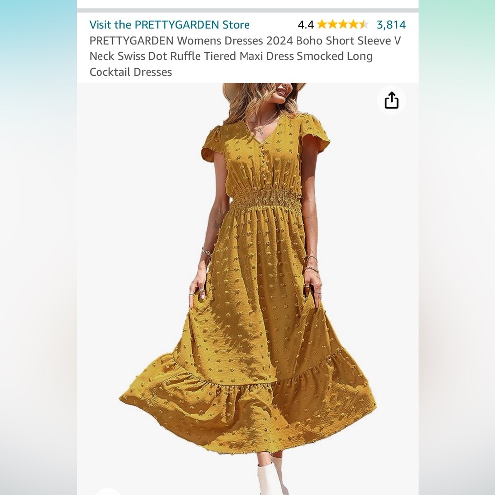 Amazon yellow dress - never worn